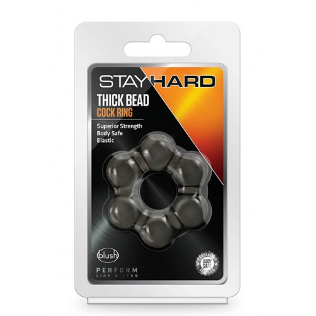 Thick bead cockring black