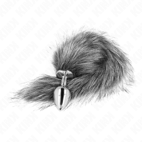 Anal plug M w. grey foxtail