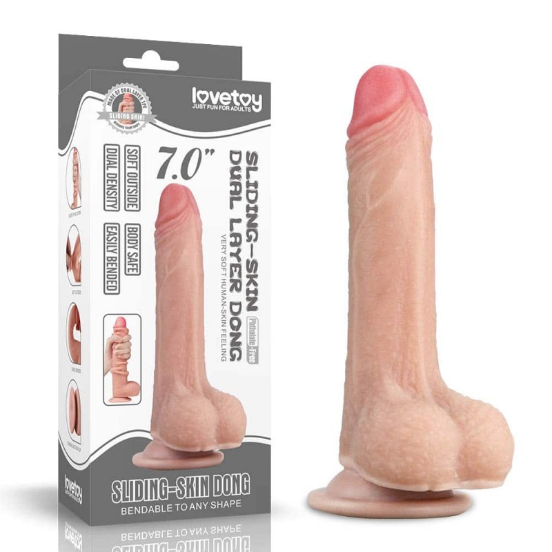 Sliding skin dong 7inch flesh 2