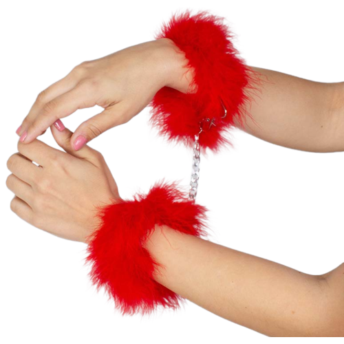 Red feather handcuffs