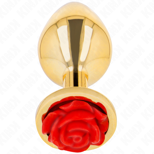 Gold anal plug rose S