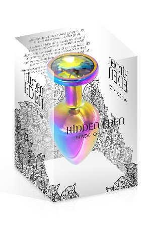 Rainbow metal butt plug S